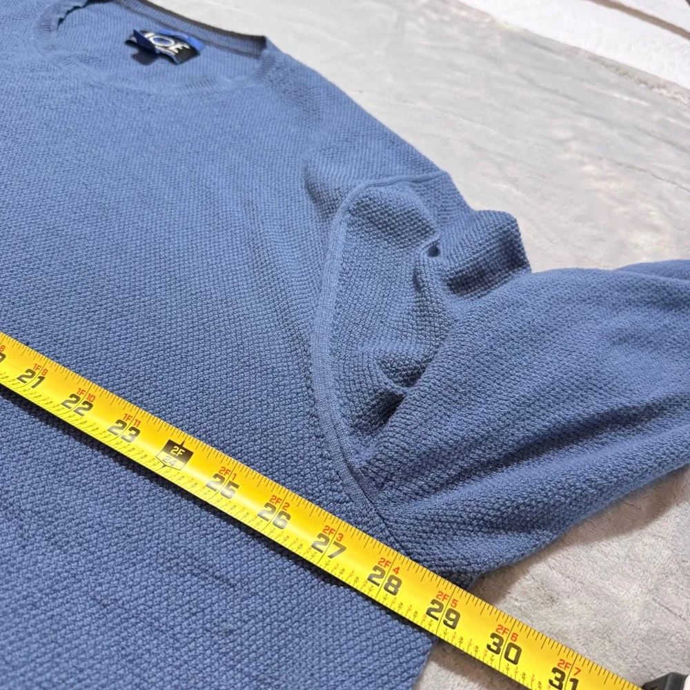 JOE Joseph Abboud Mens Blue Slim Fit Textured Knit‎ Crewneck Sweater 3X